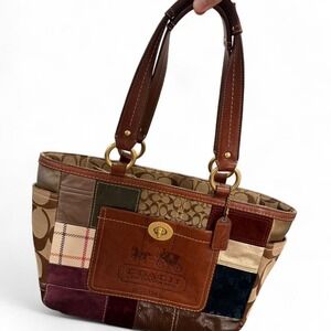 Y2k Coach Gallery Holiday patchwork handbag vintage